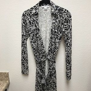 Diane von Furstenberg black and white dress